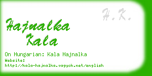 hajnalka kala business card
